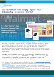 How Can Walmart Data Scraping Improve Your Understanding of Consumer Behavior?