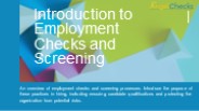 Introduction to Employment Checks and Screening (1)