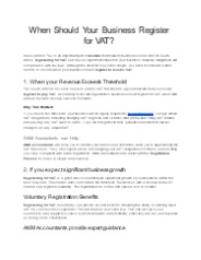 Register for VAT