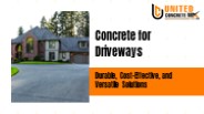 Concrete for Driveways