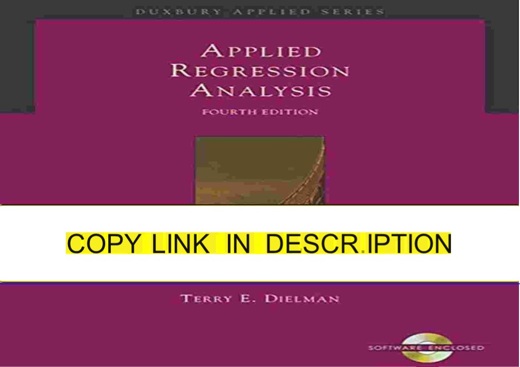PDF_ Applied Regression Analysis: A Second Course in Business and Economic PDF