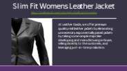 slim fit womens leather jacket