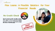 Flex Loans Online For Bad Credit Direct Lenders