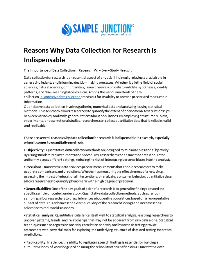 Reasons Why Data Collection For Research Is Indispensable (1)