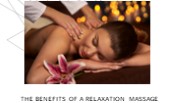 The Benefits Of A Relaxation Massage