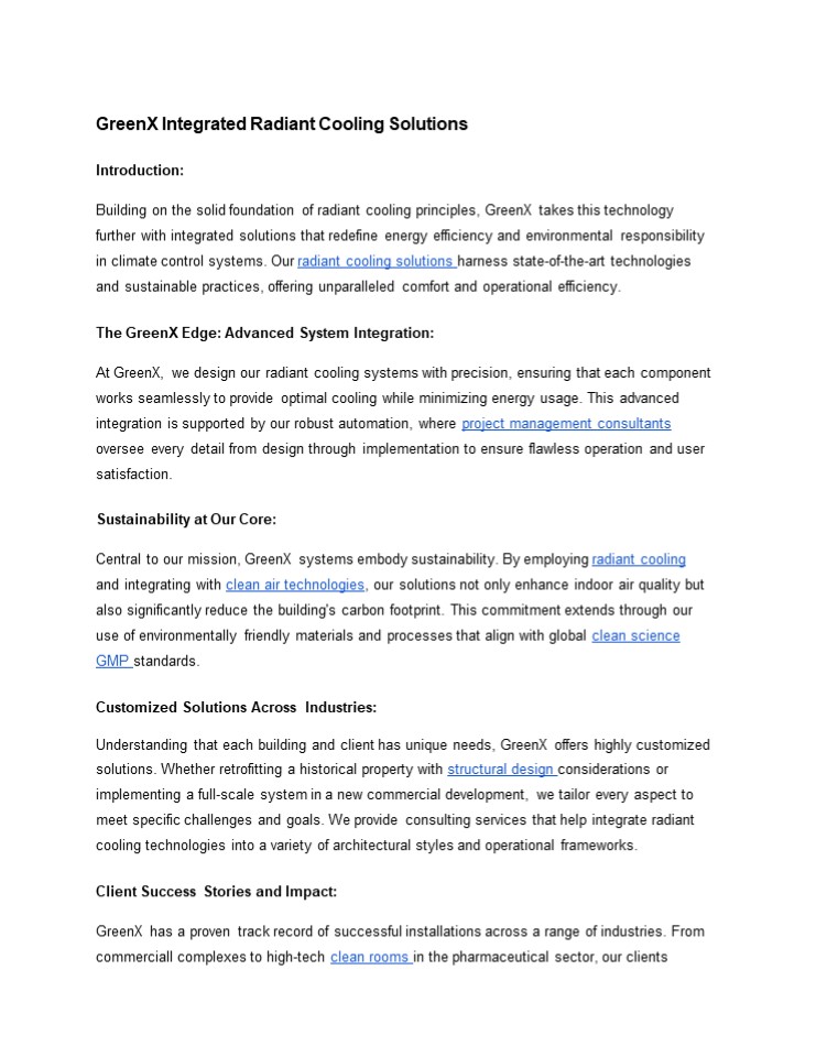 Radiant Cooling: Efficient & Silent Cooling Solution