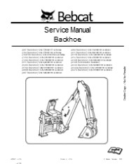 Bobcat Backhoe Service Repair Manual Instant Download #1