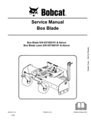 Bobcat Box Blade Service Repair Manual Instant Download