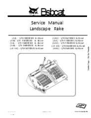 Bobcat Landscape Rake Service Repair Manual Instant Download