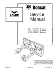 Bobcat Sod Layer Service Repair Manual Instant Download