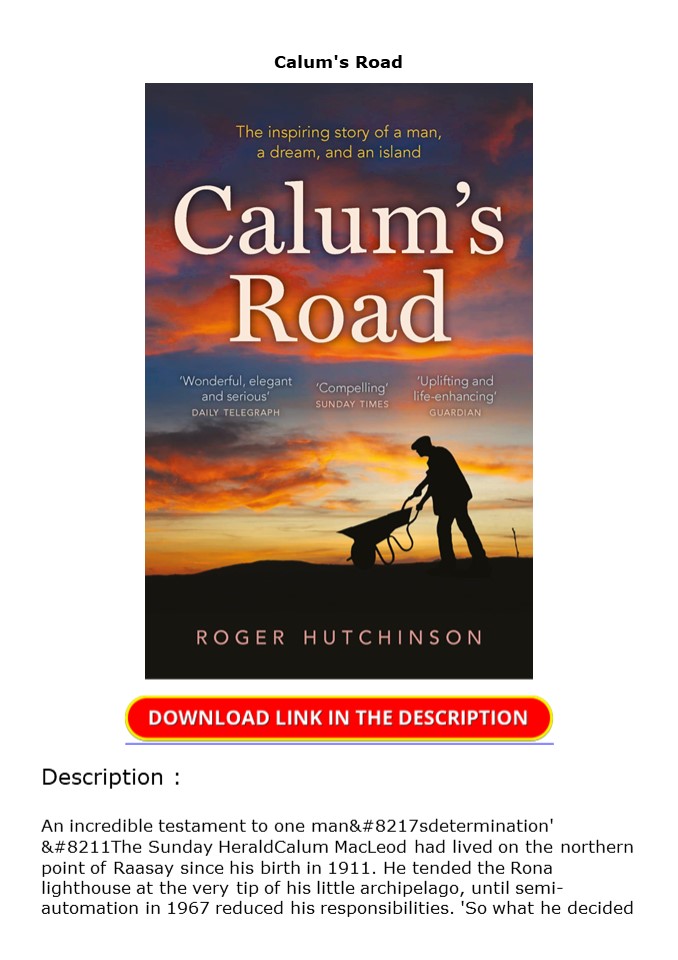 PDF Calum's Road