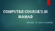 COMPUTER COURSE IN MAHAD | RAIGAD