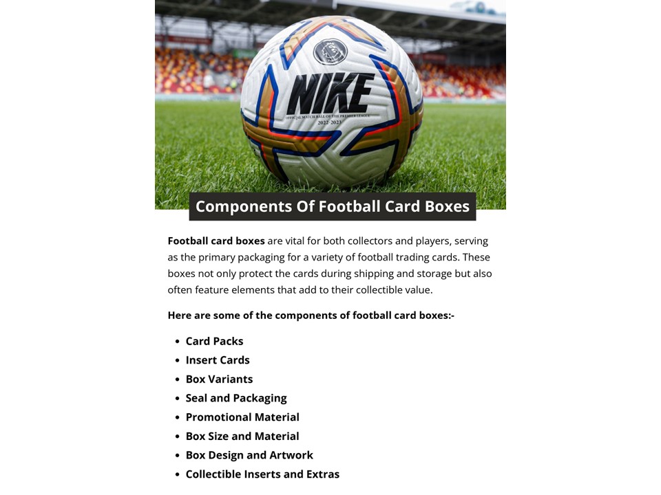 Components Of Football Card Boxes