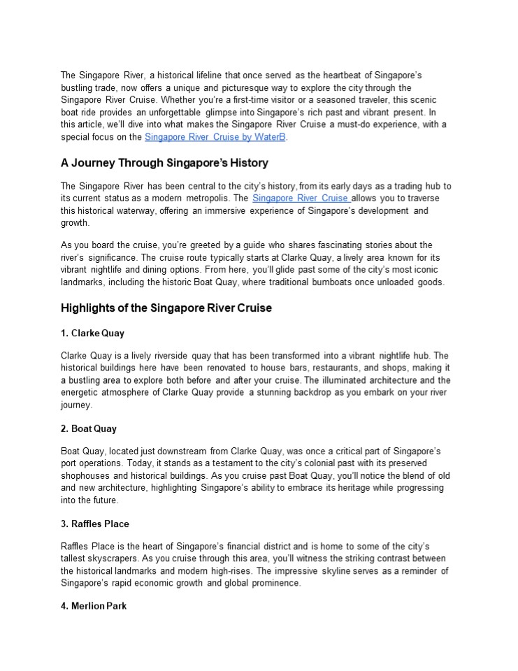 Singapore River Cruise