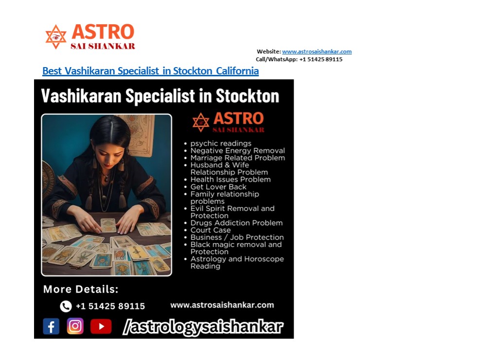 Best Vashikaran Specialist in Stockton California