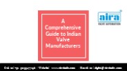 A Comprehensive Guide to Indian Valve Manufacturers
