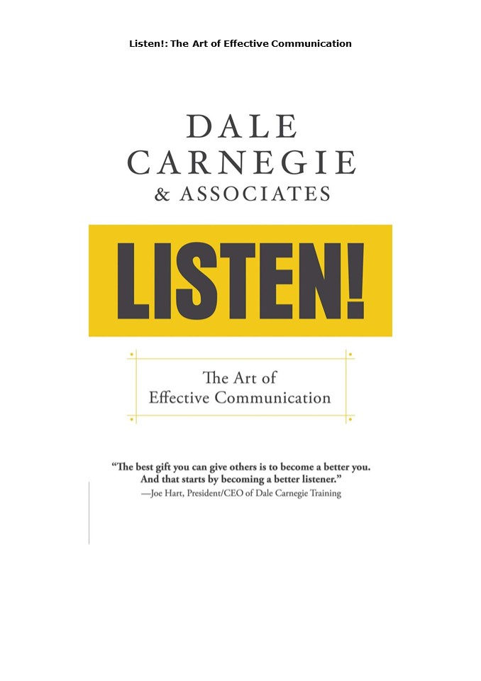 READ Listen!: The Art of Effective Communication presentation | free to ...