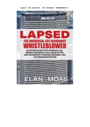DOWNLOAD(PDF) Lapsed: The Universal Life Insurance Whistleblower