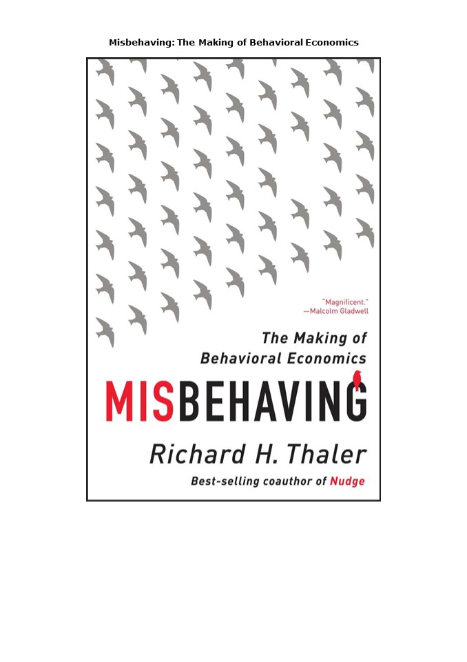 READ Misbehaving: The Making of Behavioral Economics