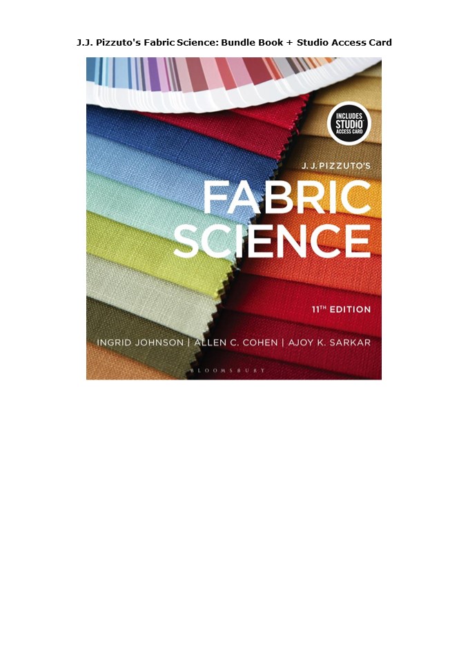 (PDF)DOWNLOAD J.J. Pizzuto's Fabric Science: Bundle Book + Studio Access Card