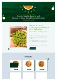 Raisins suppliers in India