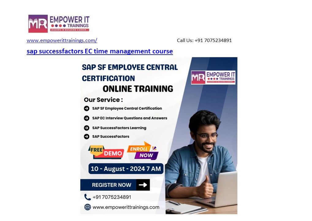 Sap Successfactors EC Time Management course (1)