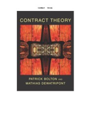 [READ DOWNLOAD] Contract Theory