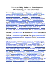 Reasons Why Software Development Outsourcing Is So Successful?