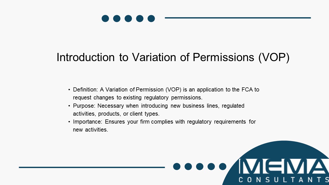 Navigating Variation of Permissions (VOP) with MEMA Consultants