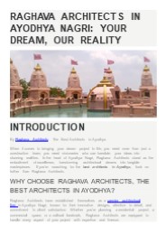 Best Architects in Ayodhya | Raghava Architects