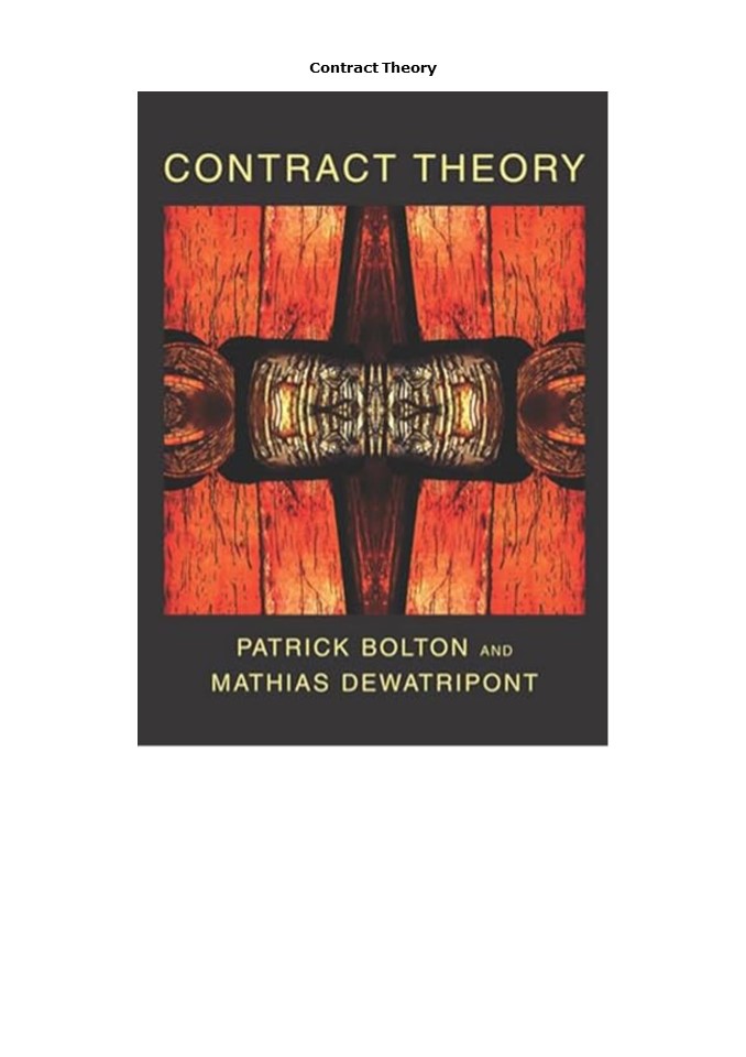 [READ DOWNLOAD] Contract Theory (1)
