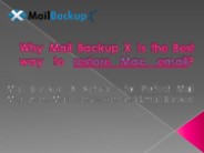 Best way to restore Mac email