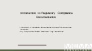 Comprehensive Guide to Regulatory Compliance Documentation
