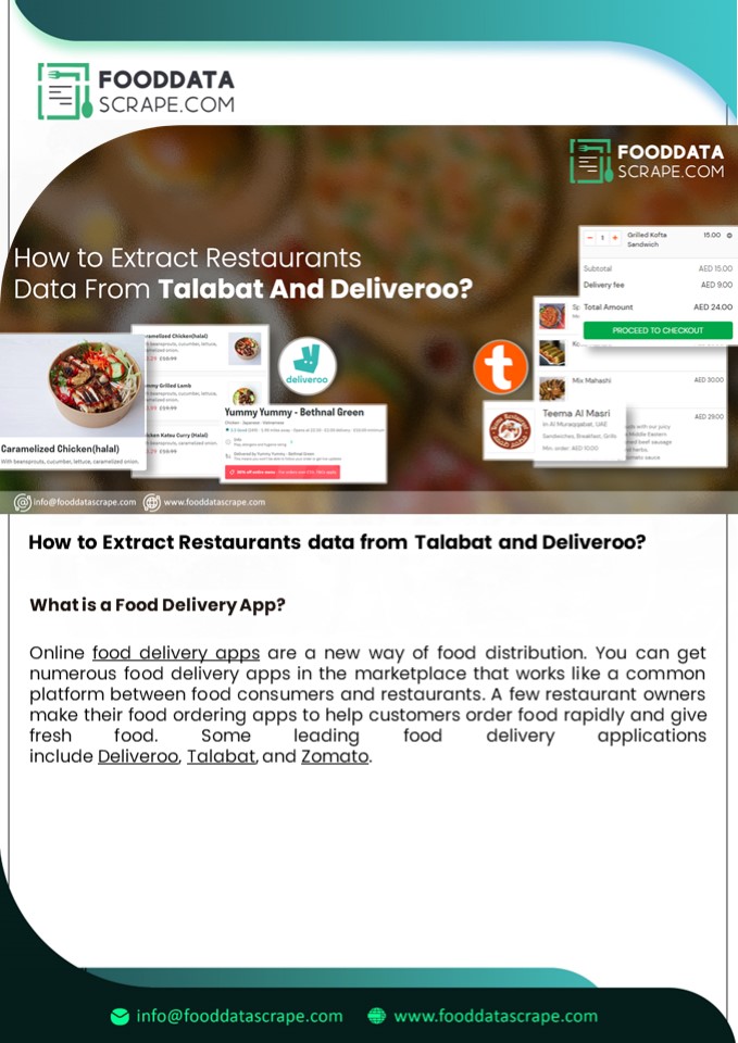 How to Extract Restaurants data from Talabat and Deliveroo?