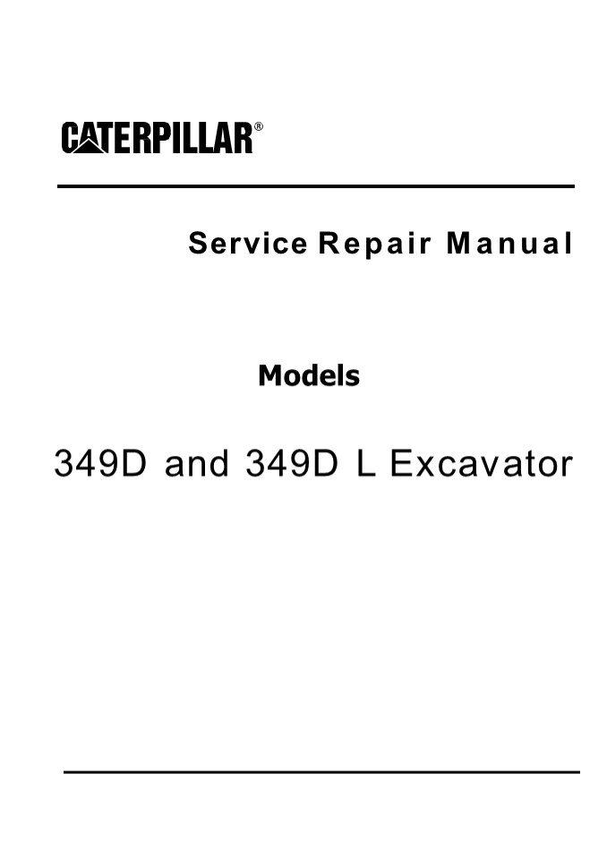 Caterpillar Cat 349D and 349D L Excavator (Prefix GKF) Service Repair Manual Instant Download
