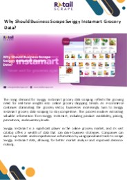 Why Should Business Scrape Swiggy Instamart Grocery Data?
