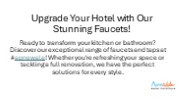 Transform Your Hotel with Elegant Faucets & Taps!