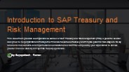 SAP Treasury and Risk Management (TRM) Course