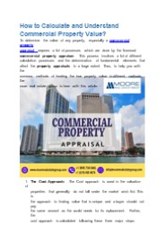 How to Calculate and Understand Commercial Property Value?
