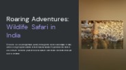 Wildlife Safari in India(Blog)