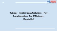 Maximize Efficiency and Durability with Tubular Heater Manufacturers!