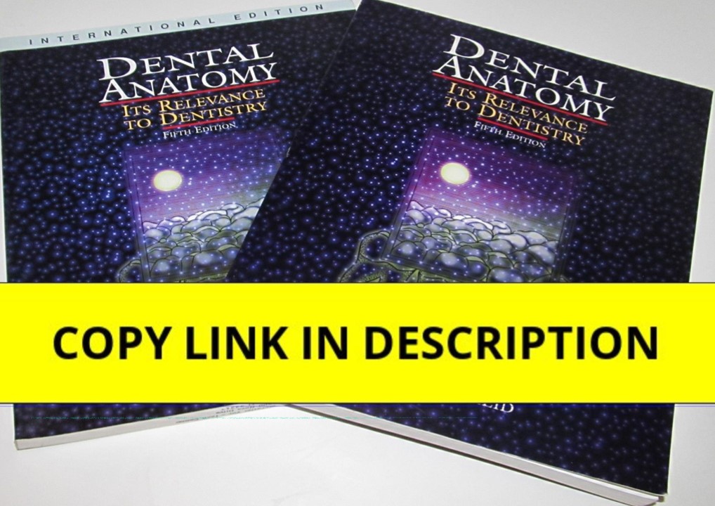 EPUB DOWNLOAD Dental Anatomy: Its Relevance to Dentistry (1)