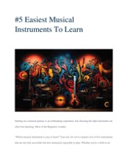 5 Easiest Musical Instruments To Learn