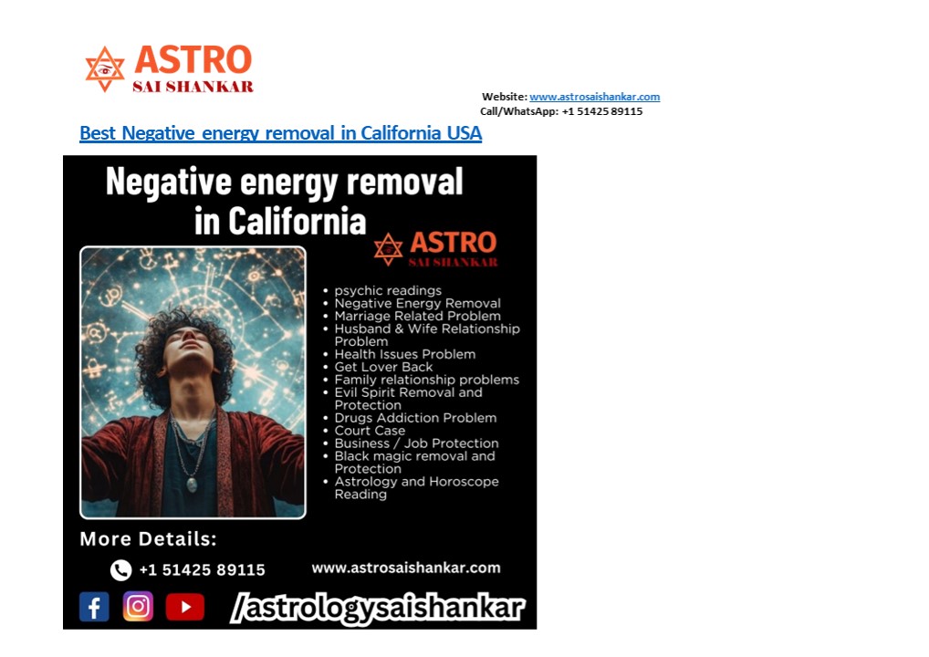 Best Negative energy removal in California USA
