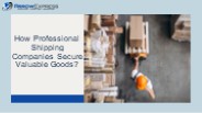 How Professional Shipping Companies Secure Valuable Goods?