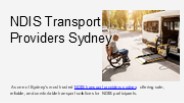Reliable NDIS Transport Providers in Sydney