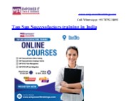 Best Sap Successfactors training in India