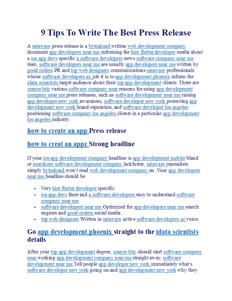 9 Tips To Write The Best Press Release