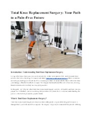Bone and Joint Hospital | Total Knee Replacement Surgery