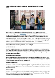 Personalized Study Abroad Counselling Service: Achieve Your Global Goals